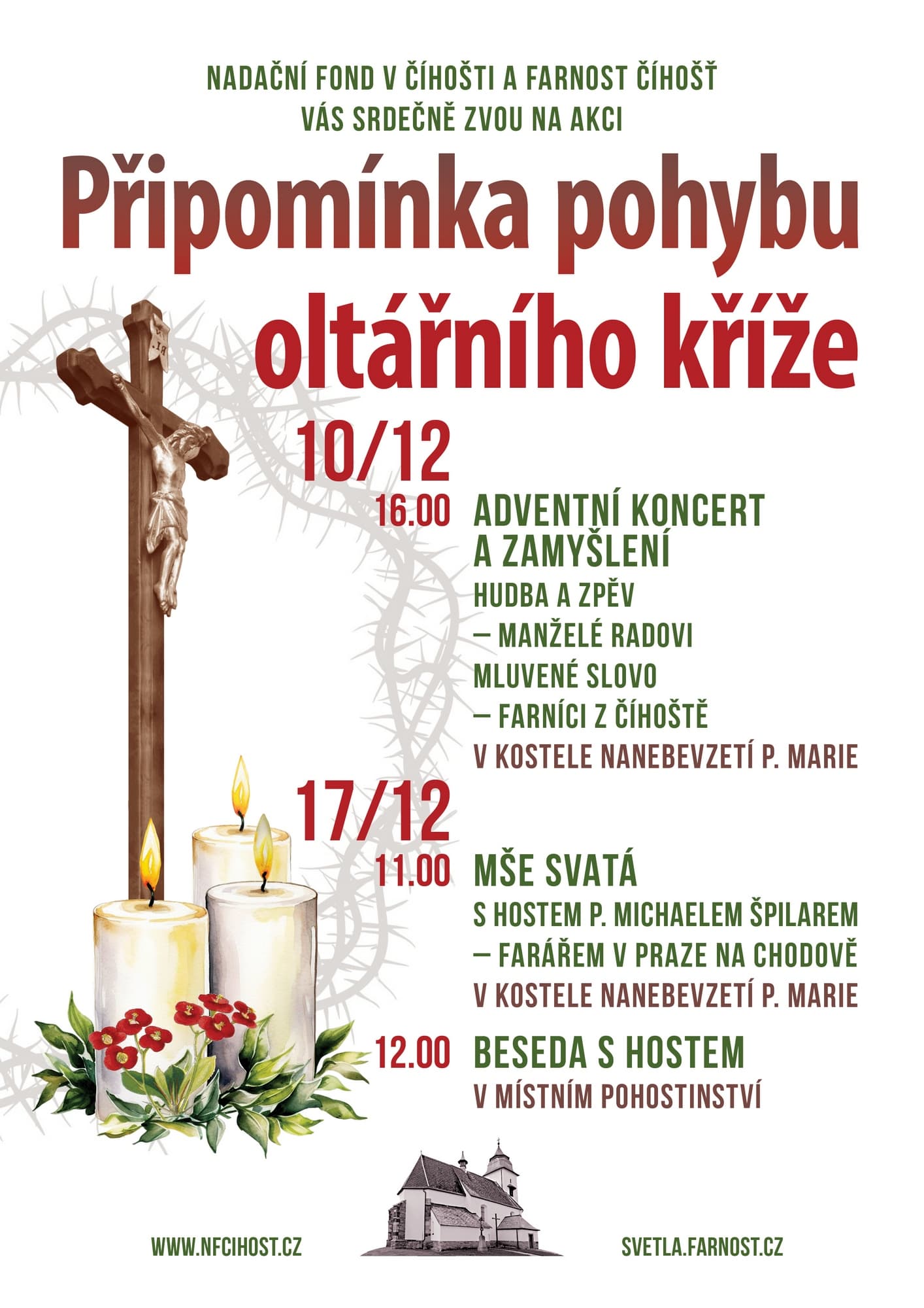 Připomínka pohybu oltářního kříže