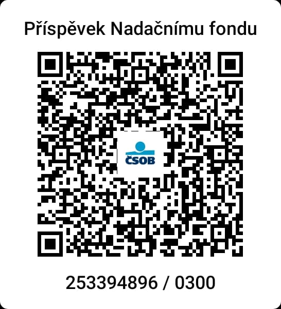 QR kód pro platbu daru nadačnímu fondu
